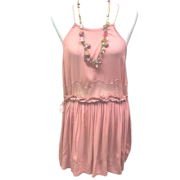 Free People Intimately Blush Lace Waist Slip Dress - Picture 2 of 5